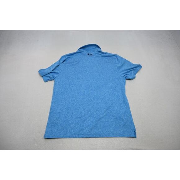 Under Armour Playoff Golf Polo Marled Blue Athletic Golf Shirt Mens Size Large - Picture 9 of 10